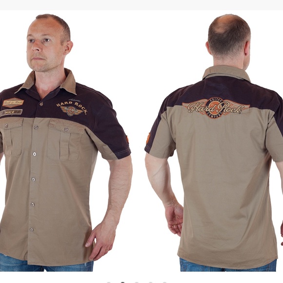 🎸 Hard Rock Guitar Company / Hard Rock Cafe  GENERIC Mechanic Shirt NO CITY XXL - Picture 4 of 16